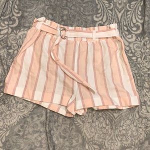 4/$20 Jolie & Joy striped pink newspaper boy shorts-OS